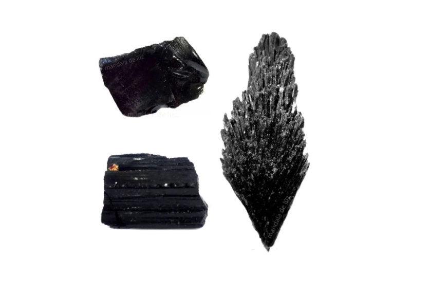 Obsidian, Black Tourmaline, Black kyanite