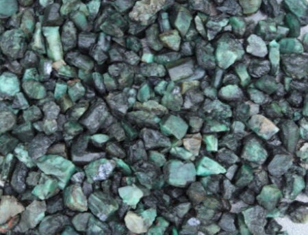 Emerald Semi Tumbled Gemstone, Bulk Lots Emerald Tumbled