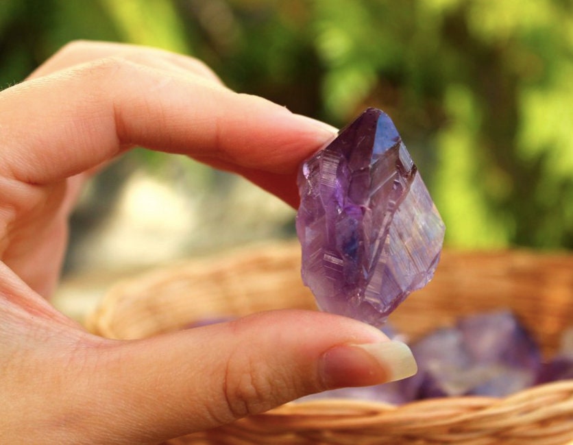 Natural Amethyst Crystal Point