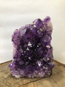 Amethyst Druze Crystal Cluster With Cut Base